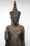 013 Adorned Standing Buddha - Wood - H. 1m70, W.46kg - USD2300