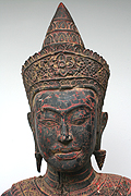 014 Adorned Standing Buddha - Wood - H. 1m72, W. 46kg - USD2600-