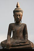 065 Sitting Buddha - Wood - H:47cm, W:32cm, W5.8Kg -USD320 -
