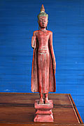 65. Buddha standing - Post Angkorian Style - Wood - Height: 90 cm - USD490 -