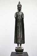 45. Standing Buddha - Post Angkorian Style - Wood - H. 93cm -  W. 6Kg - USD590 -