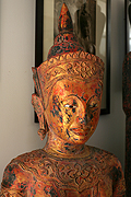 51.Adorned Standing Buddha - Post Angkorian Style - Wood - H:2m, W:53cm, W.kg  - USD8700 -