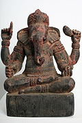 54. Ganesh - Wood - H. 32cm, W. 24cm, 3Kg  -  USD250 -